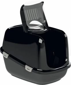 PeeWee Kattenbak XXL EcoDome Startpakket - Zwart - 66,5 X 48,5 X 46,5 Cm -Dierenwinkel 1012x1200