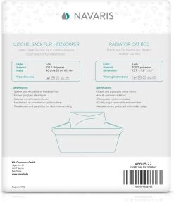 Navaris Hangmat Radiator Voor Katten - Kattenmand Voor Aan De Verwarming - Inclusief Uitneembaar Kussen - Tot 6 Kg -Dierenwinkel 1034x1200 1