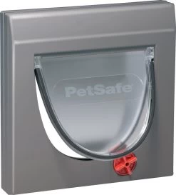 PetSafe Staywell Classic Manual 4-Way Locking Cat Flap - Grijs W/tunnel