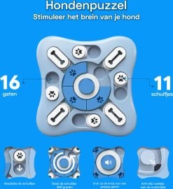 Honden Speelgoed Intelligentie – Hondenpuzzel - Interactieve Training – Voorkomt Verveling – 16 Vakjes – 11 Verplaatsbare Schuifjes - Denkspelletjes Voor Honden - Anti Schrokbak Hond – LumifyMe 14 Honden Speelgoed Intelligentie – Hondenpuzzel - Interactieve Training – Voorkomt Verveling – 16 Vakjes – 11 Verplaatsbare Schuifjes - Denkspelletjes Voor Honden - Anti Schrokbak Hond – LumifyMe -Dierenwinkel 1098x1200