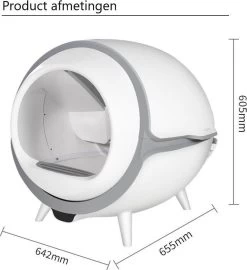 Merkloos Premium Kattenbak - Automatische - Zelfreinigende - Elektrische Kattenbak - Design Kattenbak -Dierenwinkel 1099x1200