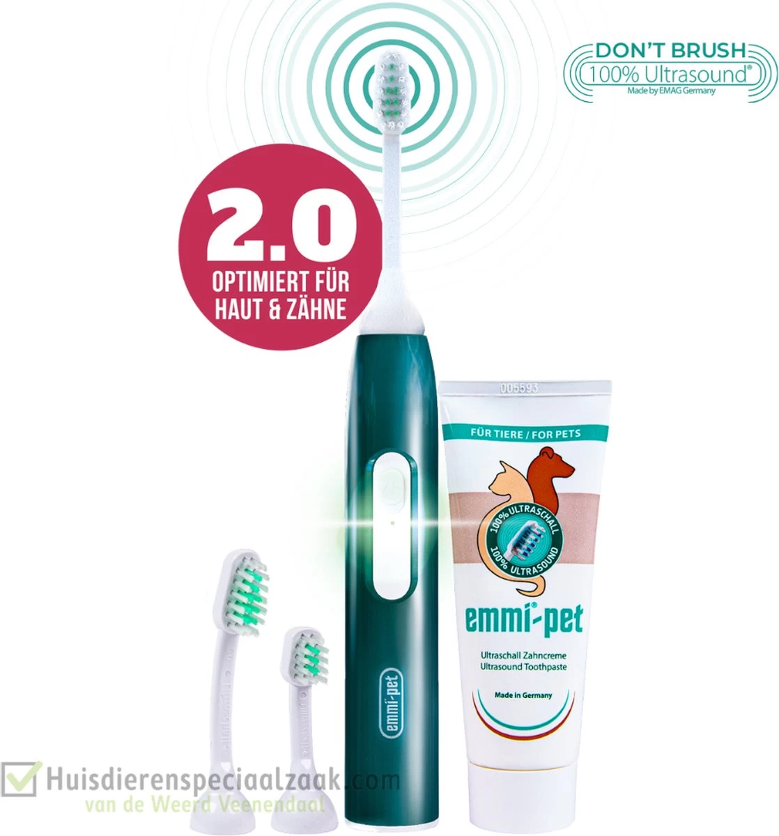 Emmi Pet-2.0-Ultrasone-hondentandenborstel-basisset 3 Emmi Pet-2.0-Ultrasone-hondentandenborstel-basisset