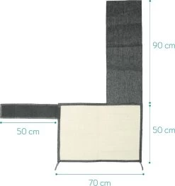 Navaris Katten Krabmat - Bescherming Van Meubels - Voor Banken En Stoelen - Krabbescherming - Voor De Linkerkant - Donkergrijs -Dierenwinkel 1127x1200