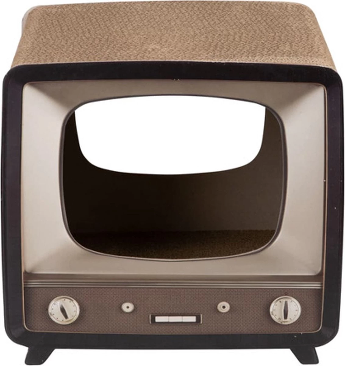 District 70 TELLY - Retro TV Krabmeubel - Instagrammable Kartonnen TV Voor Katten - 39 X 27 X 37 Cm 6 District 70 TELLY - Retro TV Krabmeubel - Instagrammable Kartonnen TV Voor Katten - 39 X 27 X 37 Cm - Afbeelding 4