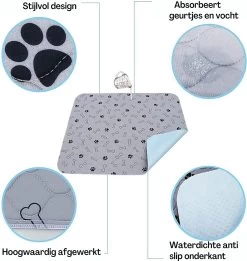 XXL Puppy Training Pad - Plasmat - Zwart - 104 X 104 Cm - Hondentoilet - Herbruikbaar - Wasbaar -Dierenwinkel 1137x1200
