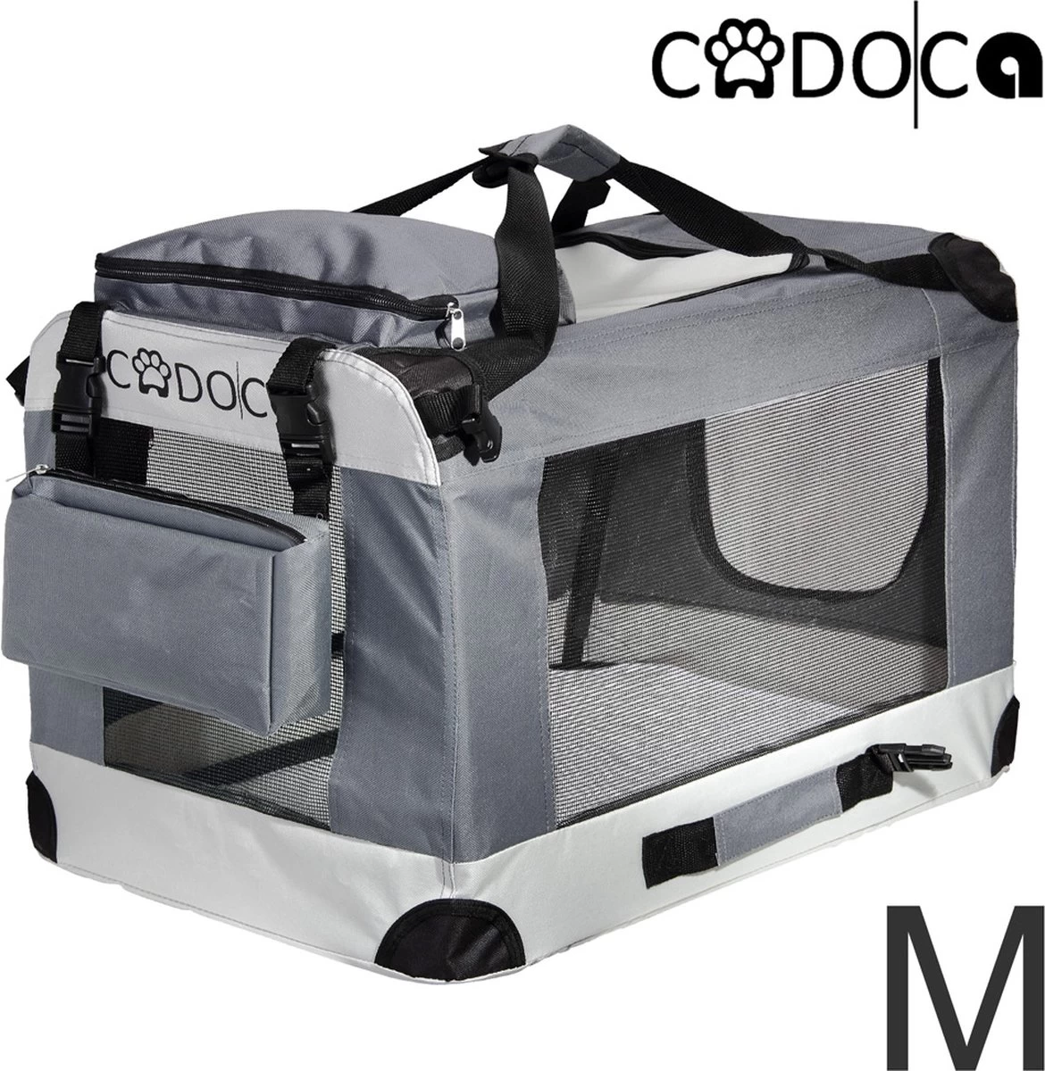 Cadoca Hondentransportbox Opvouwbaar - Maat M 5 Cadoca Hondentransportbox Opvouwbaar - Maat M - Afbeelding 3