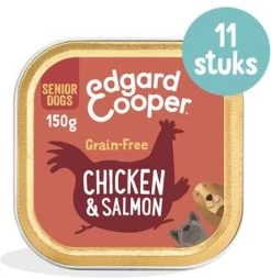 11x Edgard & Cooper Kuipje Vers Vlees Senior Hondenvoer Kip - Zalm 150 Gr -Dierenwinkel 1173x1200 1