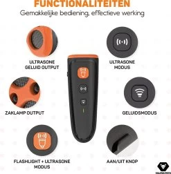 Vulpes Pets® Ultrasone Anti Blaf Apparaat – 3-in-1 Anti Blaf Apparaat Pro - Diervriendelijk & Zonder Schok - Alternatief Anti Blafband - Voor Kleine & Grote Honden - Audio - Flashlight - USB-Oplaadbaar -Dierenwinkel 1177x1200 1