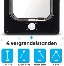 BFreshPets Kattenluik + Massageborstel - Met Tunnel - 4 Vergrendelingsstanden - Weersbestendig - Maat L - Zwart - 27 X 24 Cm 18 BFreshPets Kattenluik + Massageborstel - Met Tunnel - 4 Vergrendelingsstanden - Weersbestendig - Maat L - Zwart - 27 X 24 Cm -Dierenwinkel 1177x1200 3