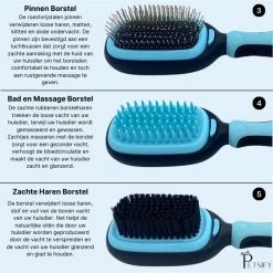 Petsify - Dierenborstel - Professionele 5 In 1 Hondenborstel - Voor Hond En Kat - Tweezijdig - Hondenkam - Kattenborstel - Kattenkam -Dierenwinkel 1198x1200