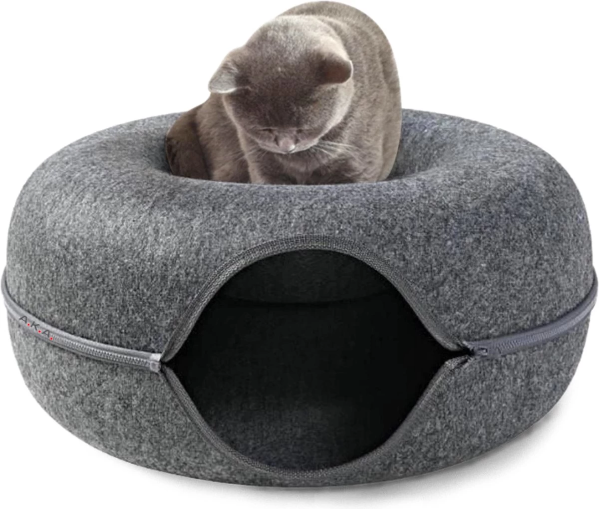 Merkloos A.K.A. Kattentunnel En Kattenmand In-1 – Kattenspeelgoed Speeltunnel Kattenhuis – Kattenhol Rond Kattenspeeltjes - Cat Cave Donut - Antraciet Vilt 3 Merkloos A.K.A. Kattentunnel En Kattenmand In-1 – Kattenspeelgoed Speeltunnel Kattenhuis – Kattenhol Rond Kattenspeeltjes - Cat Cave Donut - Antraciet Vilt
