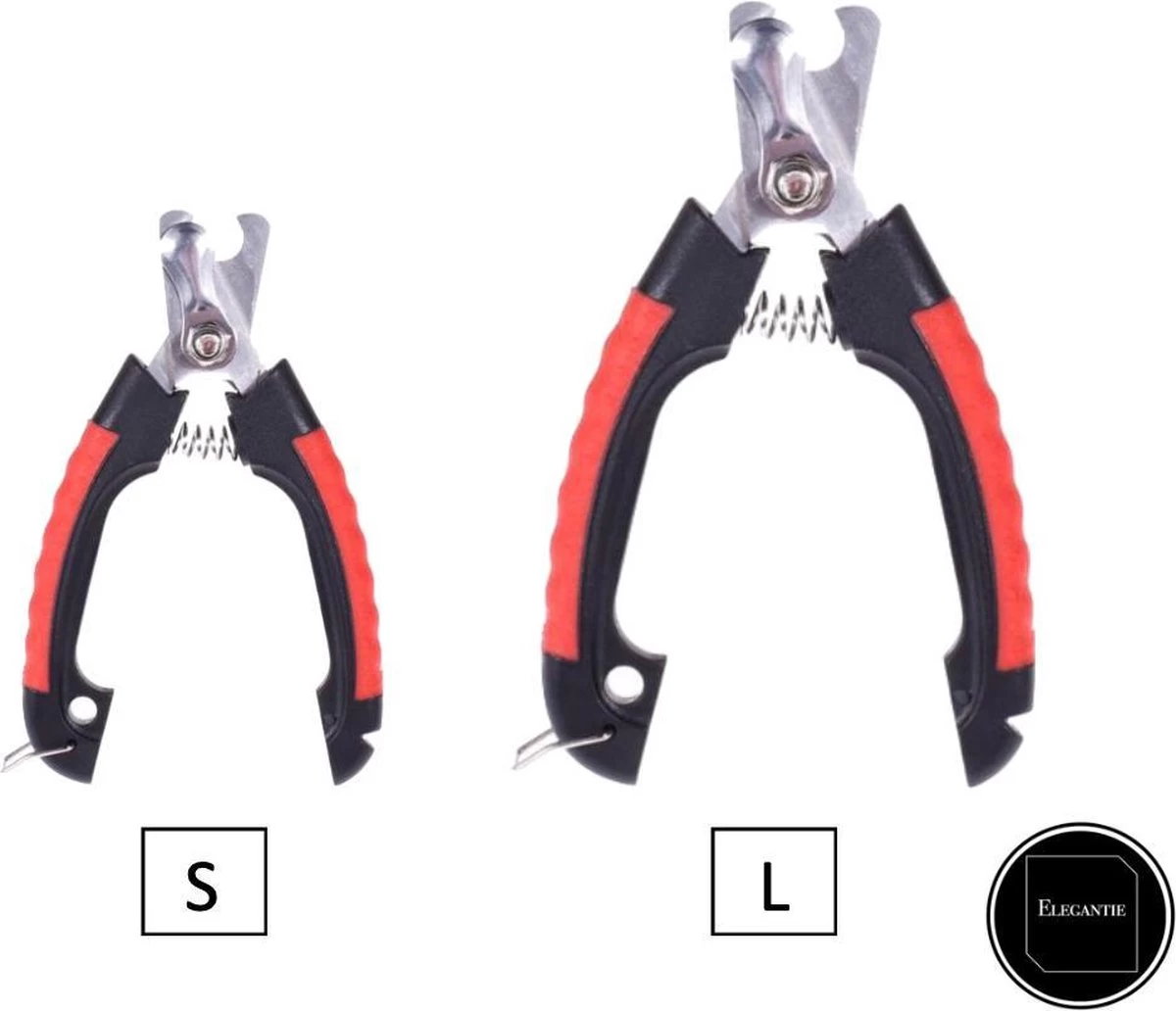 ElegaPet Professionele Nagelknipper Hond L - Rood Zwart - Dier - Nageltang Met Veiligheidsstop Nagelschaar 4 ElegaPet Professionele Nagelknipper Hond L - Rood Zwart - Dier - Nageltang Met Veiligheidsstop Nagelschaar - Afbeelding 2