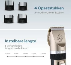 BYER Professionele Dieren Tondeuse Set - Voor Huisdieren Katten & Honden - Draadloos - Oplaadbare Pet Trimmer - Dog Tondeuze Clipper - 5 Standen & Vier Opzetkammen - Low Noise 13 BYER Professionele Dieren Tondeuse Set - Voor Huisdieren Katten & Honden - Draadloos - Oplaadbare Pet Trimmer - Dog Tondeuze Clipper - 5 Standen & Vier Opzetkammen - Low Noise -Dierenwinkel 1200x1096 3