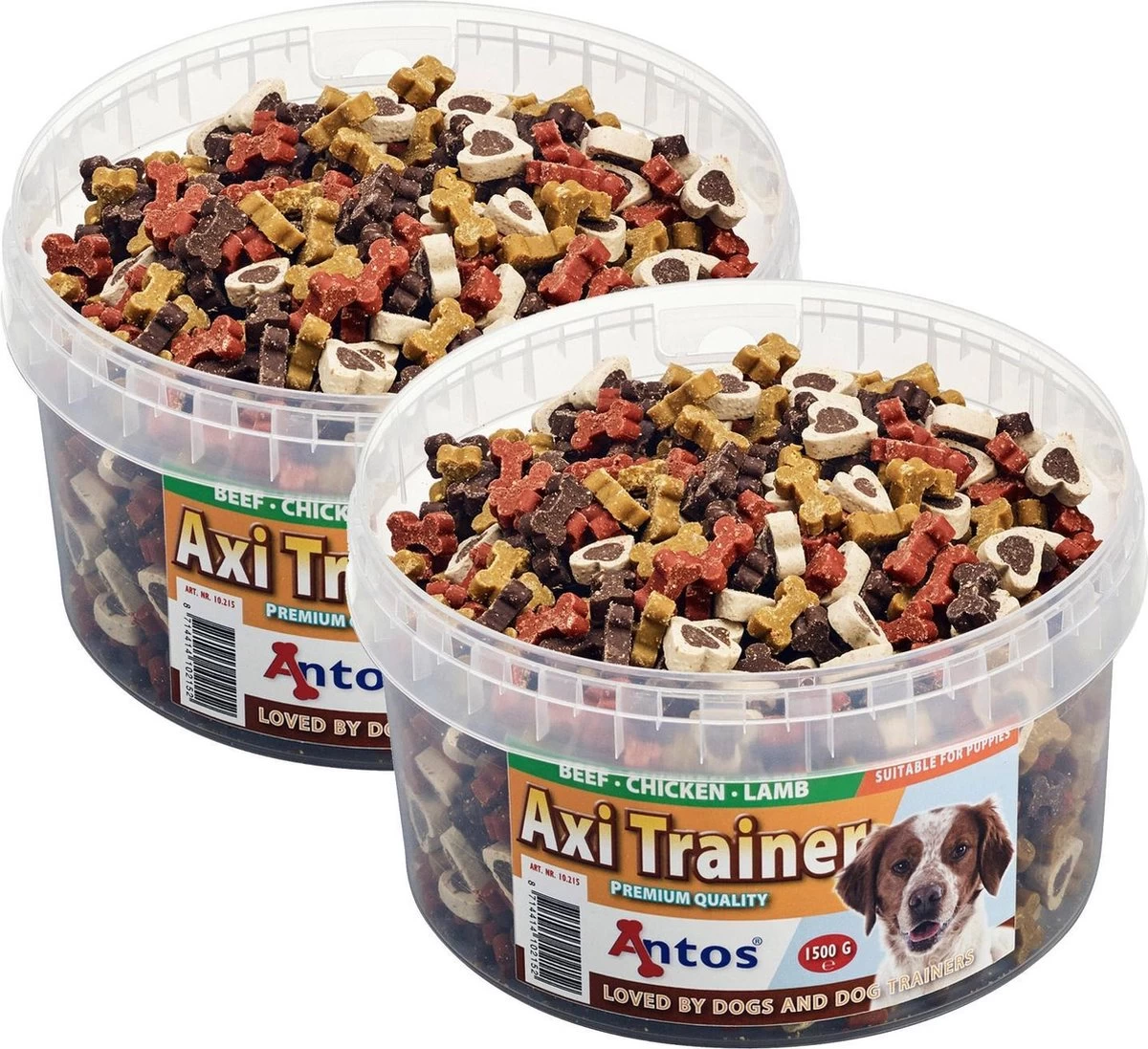 Antos Axi Trainer - Hondensnacks - 2 X Kip Lam Rund 1500 G 4 Antos Axi Trainer - Hondensnacks - 2 X Kip Lam Rund 1500 G - Afbeelding 2