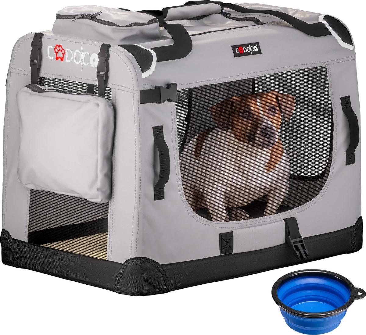 Cadoca Hondentransportbox Opvouwbaar - Maat M 8 Cadoca Hondentransportbox Opvouwbaar - Maat M - Afbeelding 6