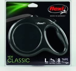 Flexi Rollijn New Classic Tape Large 8 M - Hondenriem - Zwart Tot 50kg -Dierenwinkel 1200x1129