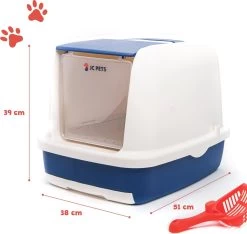 JC Pets Premium Kattenbak Systeem - Inclusief 2.5KG / 4L Kattenbakvulling - Zelfreinigend -Dierenwinkel 1200x1135 3