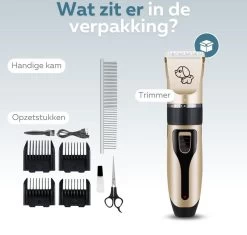 BYER Professionele Dieren Tondeuse Set - Voor Huisdieren Katten & Honden - Draadloos - Oplaadbare Pet Trimmer - Dog Tondeuze Clipper - 5 Standen & Vier Opzetkammen - Low Noise 19 BYER Professionele Dieren Tondeuse Set - Voor Huisdieren Katten & Honden - Draadloos - Oplaadbare Pet Trimmer - Dog Tondeuze Clipper - 5 Standen & Vier Opzetkammen - Low Noise -Dierenwinkel 1200x1142 8