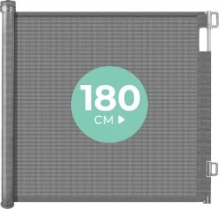 Château Animaux® - Tot 180cm Breed Traphekje Oprolbaar Hond - Stijlvolle Oplossing - Dieren Hek - Honden Hek