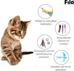 Filo Kattenhengel Set + 12 Kattenspeeltjes – Speelhengels Interactief Kattenspeelgoed – Hengel Kattenspeeltje Kittens - Speelgoed Speelhengel Vis Kat En Kitten -Dierenwinkel 1200x1153 7