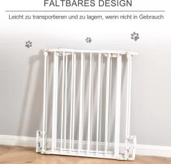 PawHut Afschermhek Voor Honden Veiligheidshek Hondenhek 3 Elementen Kunststof Wit D06-100V01 -Dierenwinkel 1200x1156 2