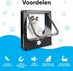 BFreshPets Kattenluik + Massageborstel - Met Tunnel - 4 Vergrendelingsstanden - Weersbestendig - Maat L - Zwart - 27 X 24 Cm 19 BFreshPets Kattenluik + Massageborstel - Met Tunnel - 4 Vergrendelingsstanden - Weersbestendig - Maat L - Zwart - 27 X 24 Cm -Dierenwinkel 1200x1156 4