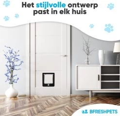 BFreshPets Kattenluik + Massageborstel - Met Tunnel - 4 Vergrendelingsstanden - Weersbestendig - Maat L - Zwart - 27 X 24 Cm 13 BFreshPets Kattenluik + Massageborstel - Met Tunnel - 4 Vergrendelingsstanden - Weersbestendig - Maat L - Zwart - 27 X 24 Cm -Dierenwinkel 1200x1163 3