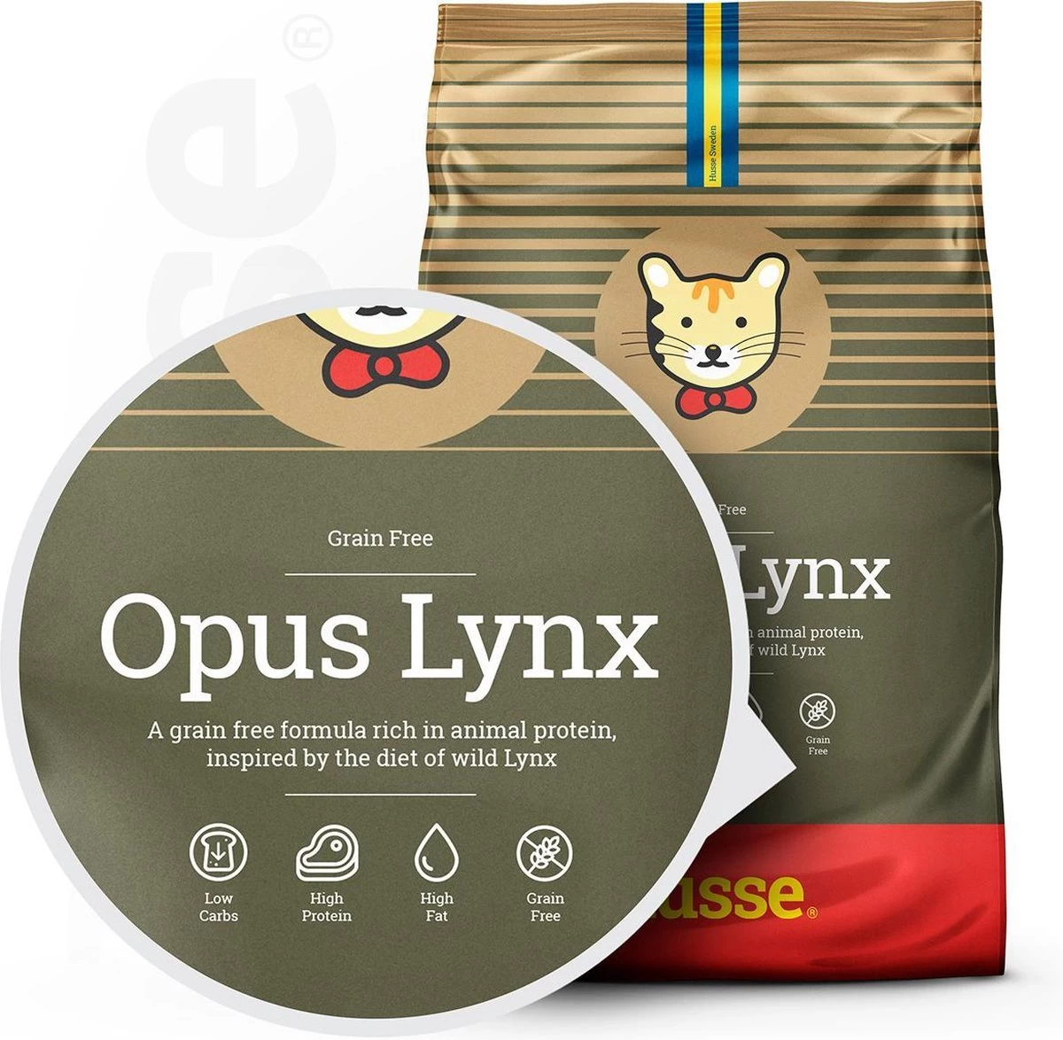 Husse Opus Lynx Graanvrij Kattenvoer - 7 Kg 5 Husse Opus Lynx Graanvrij Kattenvoer - 7 Kg - Afbeelding 3
