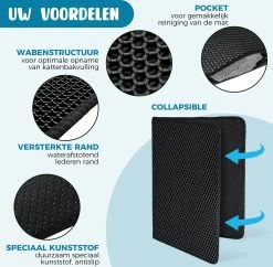 Merkloos Tastelio XXL Kattenbakmat 75x55cm - Groot Kattenbak Mat Met Innovatieve Honingraatstructuur - Dubbele Waterdichte Laag - Katten Bak Mat Met Eenvoudige Reiniging Grit Opvanger 16 Merkloos Tastelio XXL Kattenbakmat 75x55cm - Groot Kattenbak Mat Met Innovatieve Honingraatstructuur - Dubbele Waterdichte Laag - Katten Bak Mat Met Eenvoudige Reiniging Grit Opvanger -Dierenwinkel 1200x1178 3