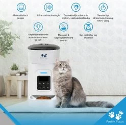 Pretty Paws PP002 Professionele Automatische Voerbak Kat- Stemrecorder - Voerautomaat - Katten Voerbak - Minimalistisch -Dierenwinkel 1200x1190 3