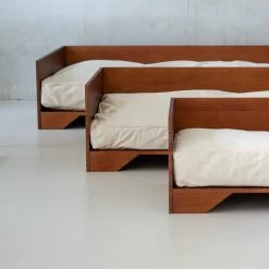 STUDIO ANIMAUX Hondenmand Met Katoenen Kussen (maat L) | 119 X 76,5 Cm | Hondenbed | Hondensofa | Hondenbank | Hout | Bruin -Dierenwinkel 1200x1200 132