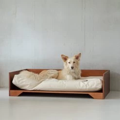 STUDIO ANIMAUX Hondenmand Met Katoenen Kussen (maat L) | 119 X 76,5 Cm | Hondenbed | Hondensofa | Hondenbank | Hout | Bruin -Dierenwinkel 1200x1200 134