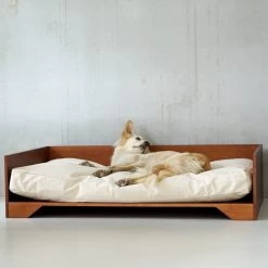 STUDIO ANIMAUX Hondenmand Met Katoenen Kussen (maat L) | 119 X 76,5 Cm | Hondenbed | Hondensofa | Hondenbank | Hout | Bruin -Dierenwinkel 1200x1200 135