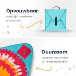 Snuffelmat 70x70cm Inclusief Rubberen Massage Bal & E-book - Speelmat Hond - Denkspel Hond - Puppy Speelgoed - Anti Schrok Mat - Honden Snoepjes - Cadeau Tip -Dierenwinkel 1200x1200 14