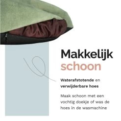 Rexproduct Hondenkussen - Hondenmand - Hondenbed Met Rits En Wasbaar - Manden & Kussens 90 X 110 CM - 0 Tot 80 Kg - SoftPet Groen -Dierenwinkel 1200x1200 184