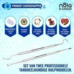 Nola & Coco® Tandsteen Verwijderaar Set Inclusief Bewaardoosje - Tandenkrabber - Set Van Twee - Hond - Kat - Tandenborstel - Tandplak Verwijderen - Tandenstoker - Honden Tanden Schoonmaken - Tandenhaakje - Gebitsreiniging 10 Nola & Coco® Tandsteen Verwijderaar Set Inclusief Bewaardoosje - Tandenkrabber - Set Van Twee - Hond - Kat - Tandenborstel - Tandplak Verwijderen - Tandenstoker - Honden Tanden Schoonmaken - Tandenhaakje - Gebitsreiniging -Dierenwinkel 1200x1200 218
