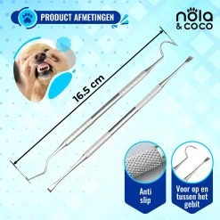 Nola & Coco® Tandsteen Verwijderaar Set Inclusief Bewaardoosje - Tandenkrabber - Set Van Twee - Hond - Kat - Tandenborstel - Tandplak Verwijderen - Tandenstoker - Honden Tanden Schoonmaken - Tandenhaakje - Gebitsreiniging 13 Nola & Coco® Tandsteen Verwijderaar Set Inclusief Bewaardoosje - Tandenkrabber - Set Van Twee - Hond - Kat - Tandenborstel - Tandplak Verwijderen - Tandenstoker - Honden Tanden Schoonmaken - Tandenhaakje - Gebitsreiniging -Dierenwinkel 1200x1200 221