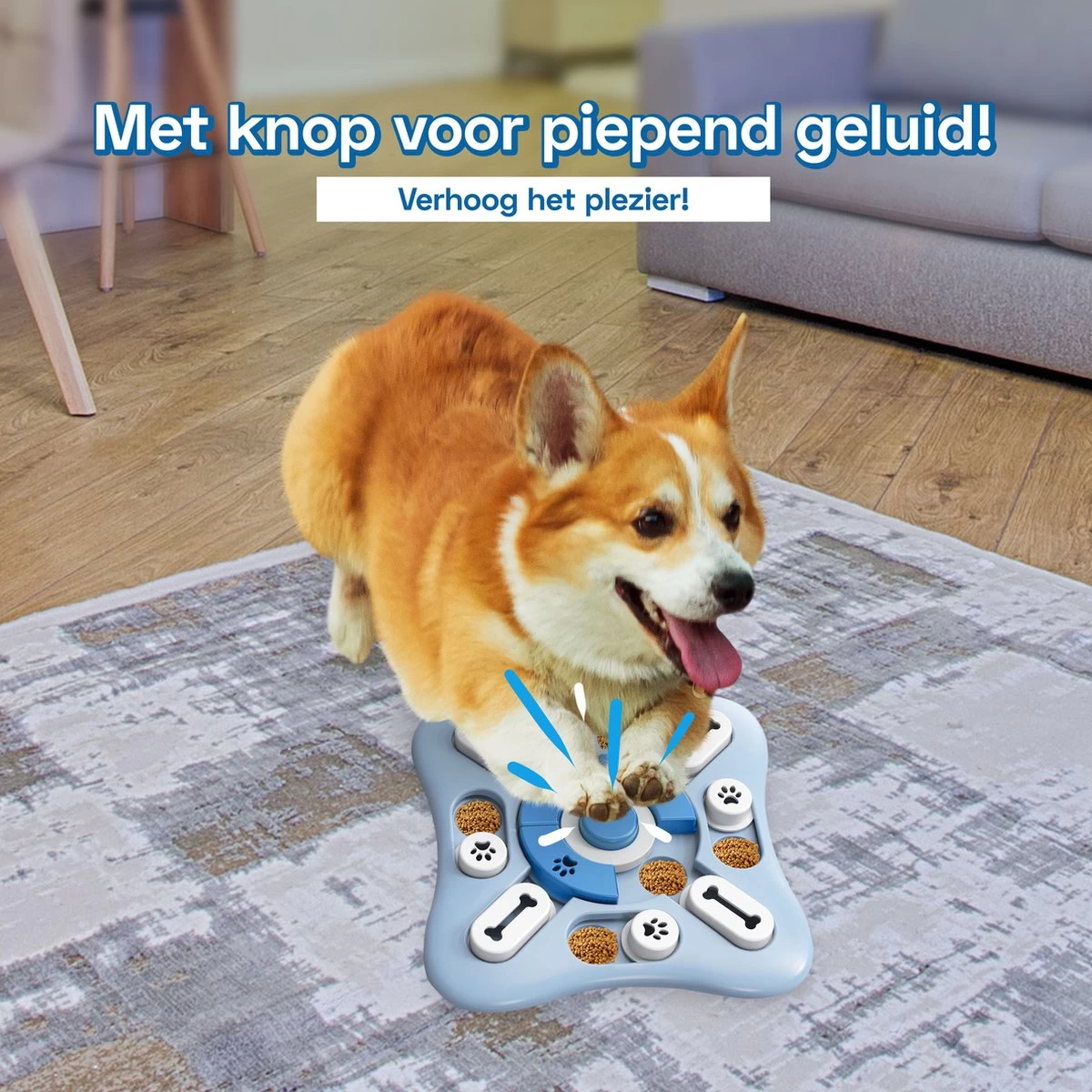 Honden Speelgoed Intelligentie – Hondenpuzzel - Interactieve Training – Voorkomt Verveling – 16 Vakjes – 11 Verplaatsbare Schuifjes - Denkspelletjes Voor Honden - Anti Schrokbak Hond – LumifyMe 5 Honden Speelgoed Intelligentie – Hondenpuzzel - Interactieve Training – Voorkomt Verveling – 16 Vakjes – 11 Verplaatsbare Schuifjes - Denkspelletjes Voor Honden - Anti Schrokbak Hond – LumifyMe - Afbeelding 3