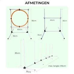 AYOO Agility Voor De Hond - Honden Training - Honden Behendigheid Set - Hondenparcours - Training Huisdieren - Honden Agility Set - Slalom - Horde - Draagzak - Agility Set - Oranje - Wit - GRATIS Speeltouw -Dierenwinkel 1200x1200 246