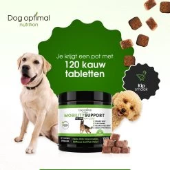 DOG OPTIMAL Gewricht Supplement 120 Stuks - Mobility - Glucosamine Hond - Artrose - Heupdysplasie - Gewrichten - Hondensnacks - Hondenkoekjes - Hondensupplementen - Honden - Puppy - Hondenvoeding -Dierenwinkel 1200x1200 317
