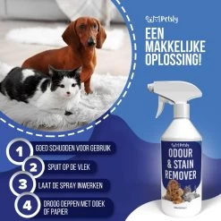 Petsly Odour & Stain Remover - Geurverwijderaars - Urine Vlekken Verwijderen Urinegeur Verwijderen Met Plantaardige Enzymen - 1L -Dierenwinkel 1200x1200 38
