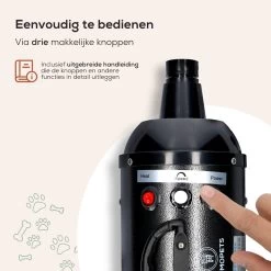 MiMOPETS® Hondenföhn Met 4 Opzetstukken – Waterblazer Voor Honden Met Geluiddemper -Hondendroger - Zwart -Dierenwinkel 1200x1200 408