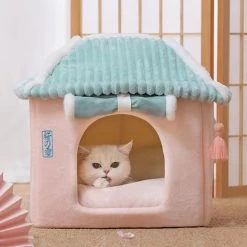 Merkloos Petsential Sakura Japanse Mand - Voor Katten (kattenmand) En Kleine Huisdieren (huisdierenmand)