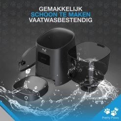 Pretty Paws PP005 Wifi Voerautomaat Zwart - Automatische Voerbak - Slimme Voerautomaat Met App - Instelbaar Voedingsschema - WIFI -Dierenwinkel 1200x1200 496