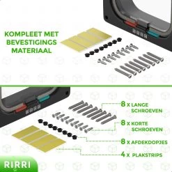 Rirri Kattenluik Met Tunnel - 4 Vergrendelingsstanden - Weersbestendig - Binnen En Buiten - Maat M - Zwart - 19 X 20 Cm -Dierenwinkel 1200x1200 526