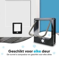 BFreshPets Kattenluik + Massageborstel - Met Tunnel - 4 Vergrendelingsstanden - Weersbestendig - Maat L - Zwart - 27 X 24 Cm 16 BFreshPets Kattenluik + Massageborstel - Met Tunnel - 4 Vergrendelingsstanden - Weersbestendig - Maat L - Zwart - 27 X 24 Cm -Dierenwinkel 1200x1200 529