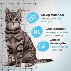 Kattennet Voor Balkon 4 X 10 M - Kattennet - Katten Gaas - Zwart -Dierenwinkel 1200x1200 541