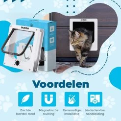 Skipoo Kattenluik Met Tunnel - Weerbestendig - Grote Kat - 4 Vergrendelingsstanden - Wit 11 Skipoo Kattenluik Met Tunnel - Weerbestendig - Grote Kat - 4 Vergrendelingsstanden - Wit -Dierenwinkel 1200x1200 565