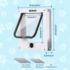 Skipoo Kattenluik Met Tunnel - Weerbestendig - Grote Kat - 4 Vergrendelingsstanden - Wit 12 Skipoo Kattenluik Met Tunnel - Weerbestendig - Grote Kat - 4 Vergrendelingsstanden - Wit -Dierenwinkel 1200x1200 566