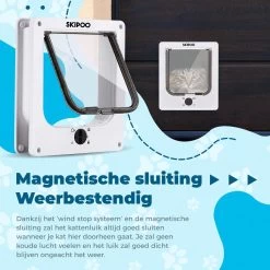 Skipoo Kattenluik Met Tunnel - Weerbestendig - Grote Kat - 4 Vergrendelingsstanden - Wit 13 Skipoo Kattenluik Met Tunnel - Weerbestendig - Grote Kat - 4 Vergrendelingsstanden - Wit -Dierenwinkel 1200x1200 567